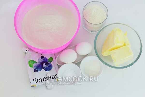 Ингредиенты для маффинов с вареньем