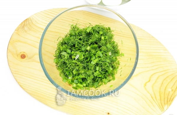 Измельчаем зелень