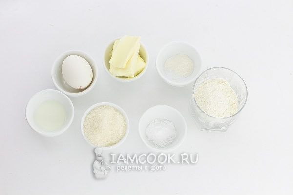 Ингредиенты для ванильных маффинов