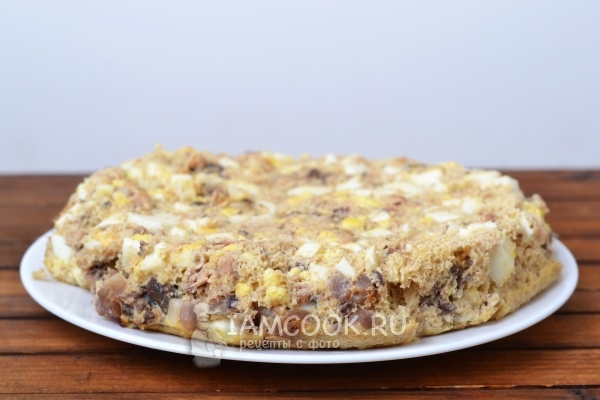 Готовый заливной пирог по Дюкану