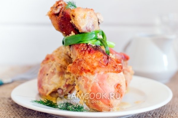 Рецепт куриных ножек в сметане в духовке