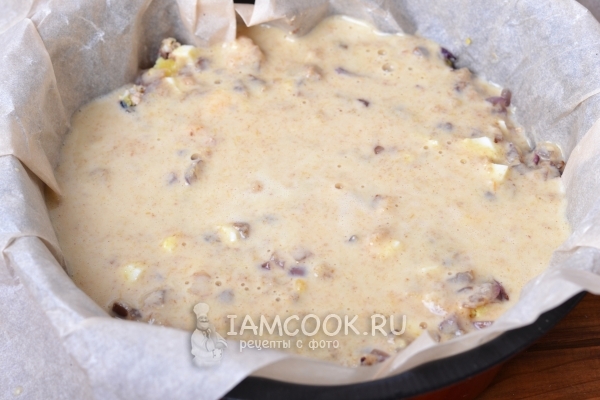 Залить начинку тестом