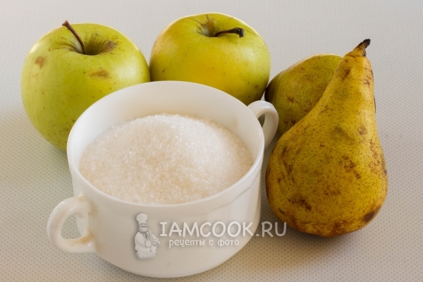Ингредиенты для яблочно-грушевого пюре на зиму