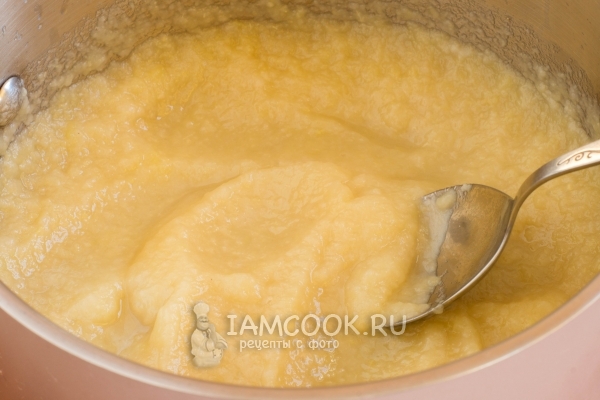 Пюрировать яблоки с грушами