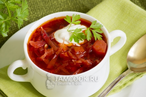 Рецепт вегетарианского борща с семечками