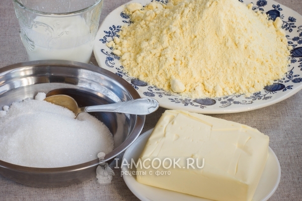 Ингредиенты для кукурузного печенья