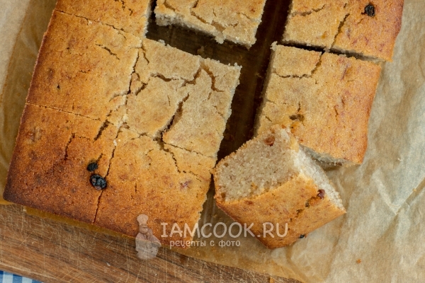 Постный банановый хлеб без яиц