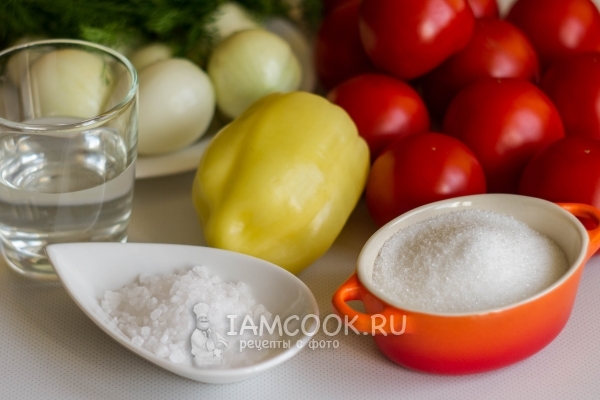 Ингредиенты для  маринованных помидоров (без шкурки)