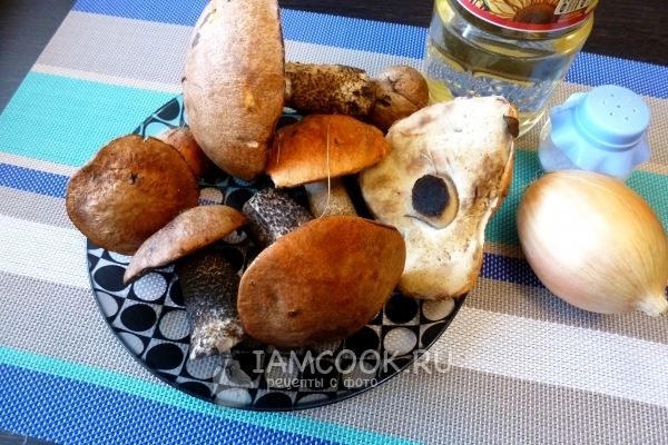 Ингредиенты для жареных подберезовиков