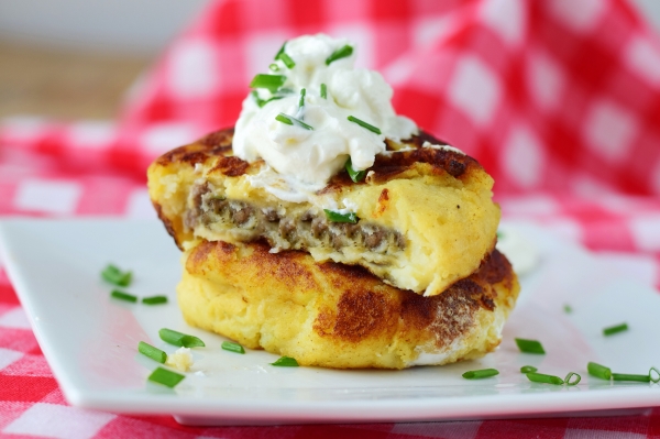 Фото  картофельных котлет с фаршем