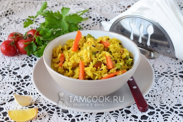 Фото постного плова с овощами