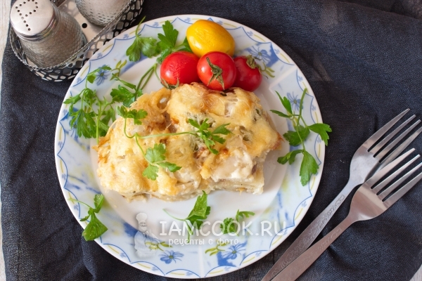 Рецепт пельменей, запеченных с сыром и майонезом в духовке
