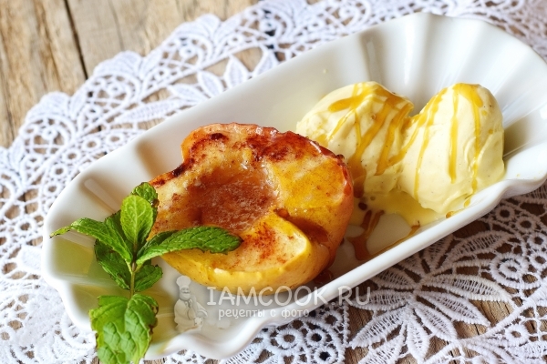 Фото яблок, запеченных в духовке с медом