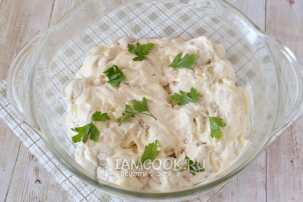 Залить пельмени заливкой