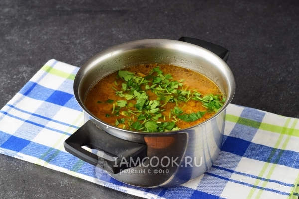 Положить в суп зелень