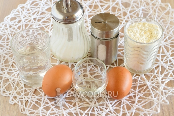 Ингредиенты для вергунов на воде