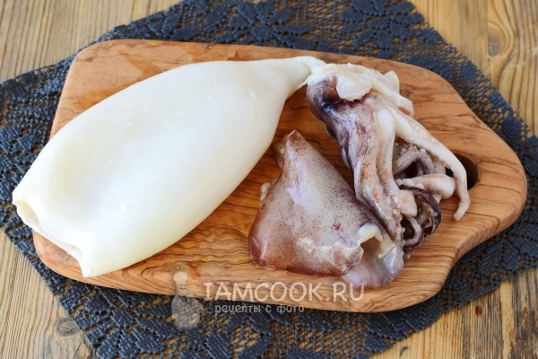 Почистить кальмара