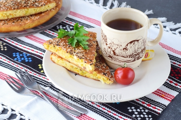 Фото быстрого ленивого пирога с капустой на кефире