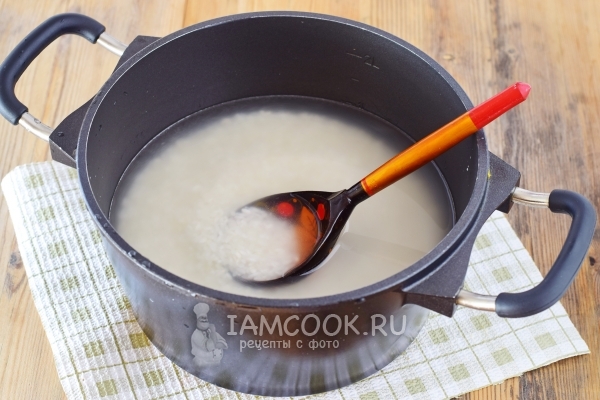 Промываем рис