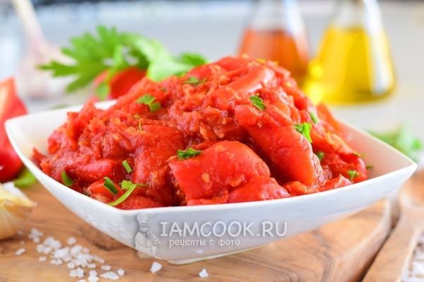 Рецепт лечо из помидоров и перца с чесноком