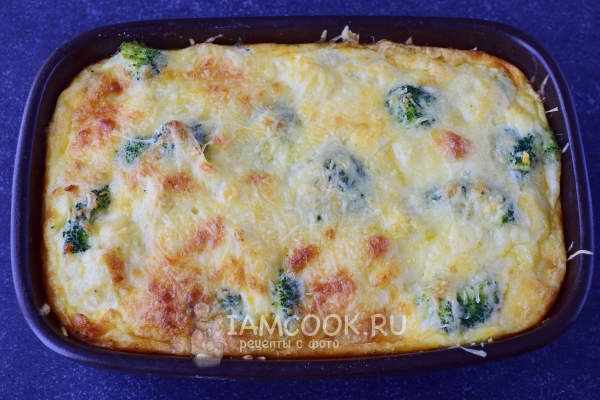 Запеканка из брокколи и цветной капусты