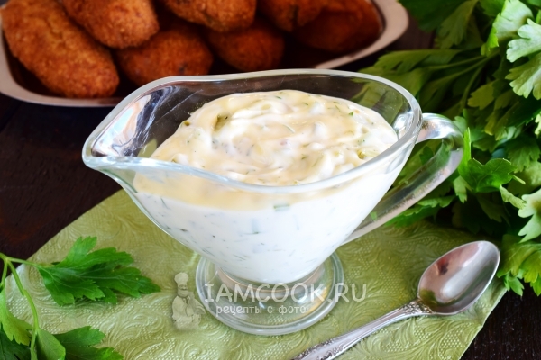 Фото соуса к рыбным котлетам