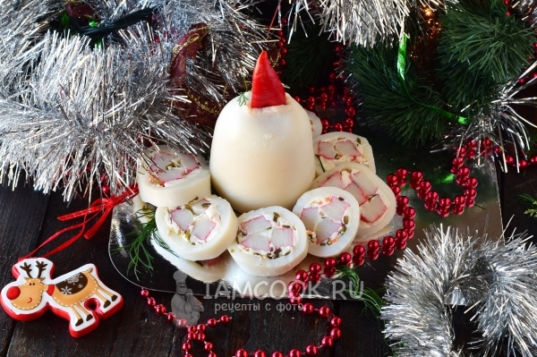 Фото закуски из кальмара «Свеча»