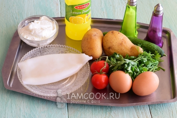 Ингредиенты для средиземноморской окрошки