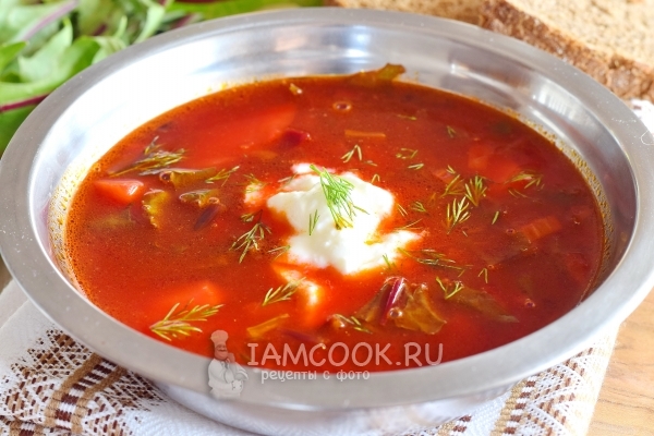 Рецепт супа со свекольной ботвой