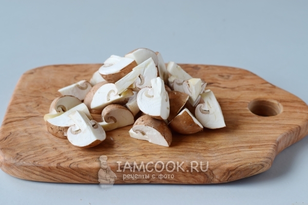 Порезать грибы