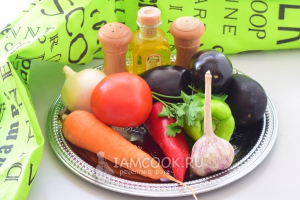 Ингредиенты для соте из баклажанов