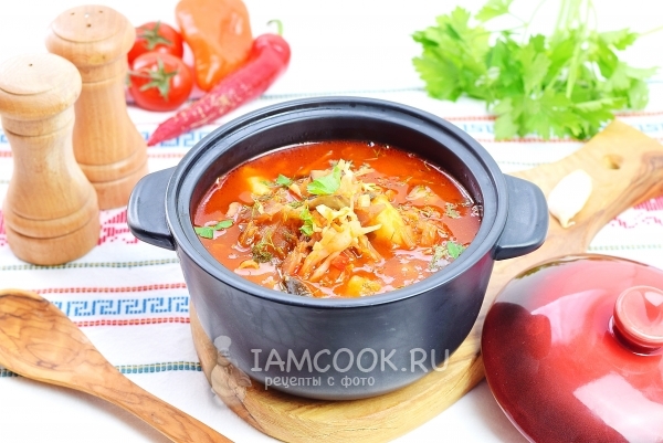 Фото борща с грибами