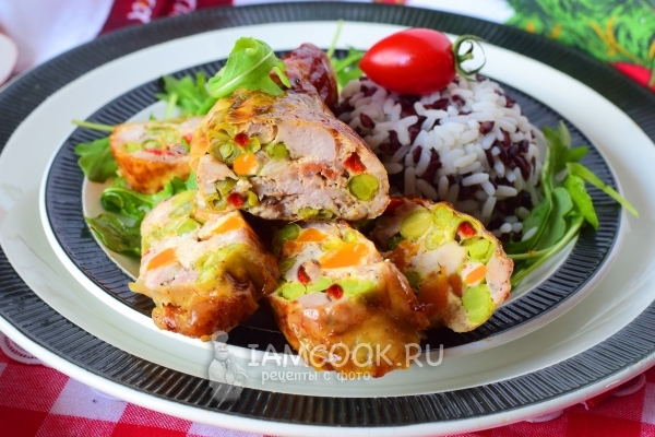 Рецепт куриных ножек, фаршированных овощами