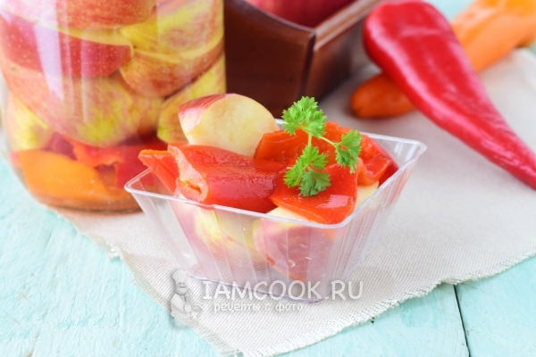Рецепт перца с яблоками на зиму