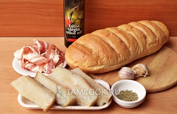 Ингредиенты для минтая на шпажках в духовке