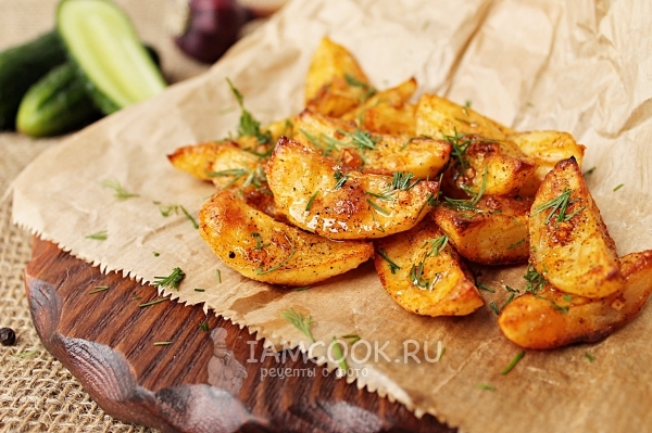 Фото картофеля с хрустящей корочкой в духовке