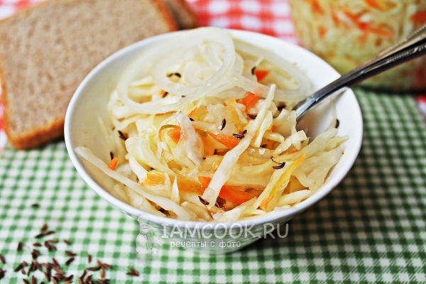 Готовая солёная капуста