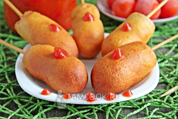 Рецепт сосисок в тесте на палочке