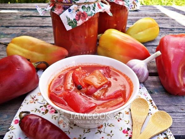 Лечо с томатной пастой на зиму