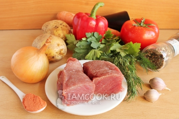 Ингредиенты для чанахи по-грузински