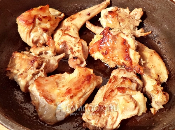 Обжарить кролика