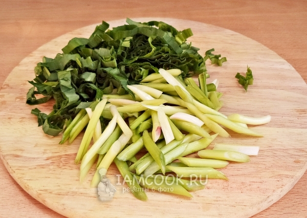 Порезать черемшу