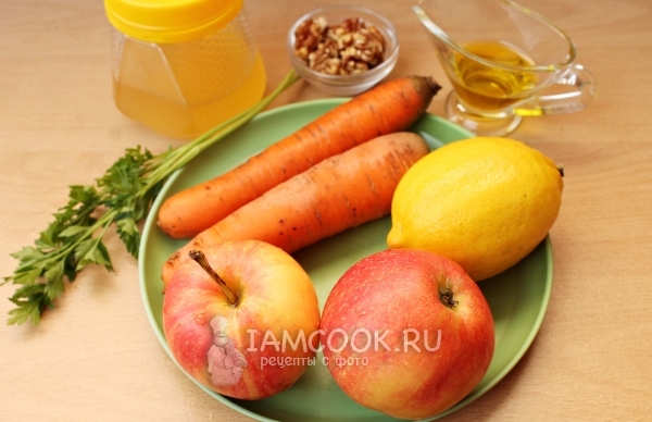 Ингредиенты для салата «Витаминка» для детей