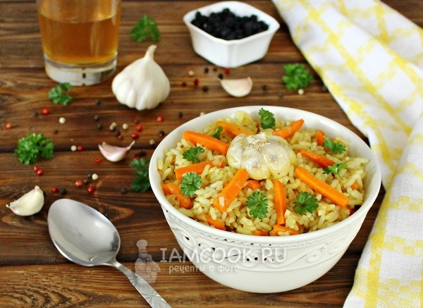 Фото постного плова в мультиварке