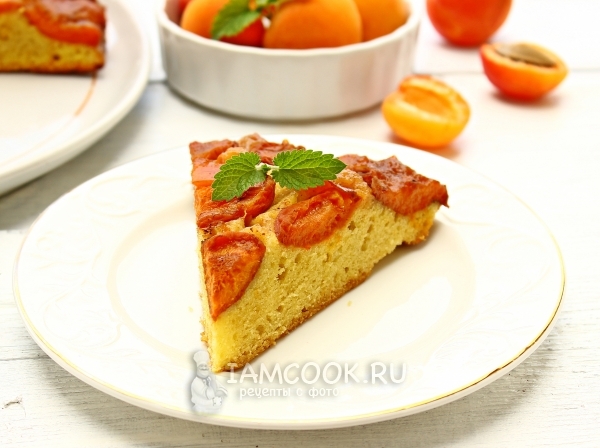 Рецепт пирога с абрикосами в карамели