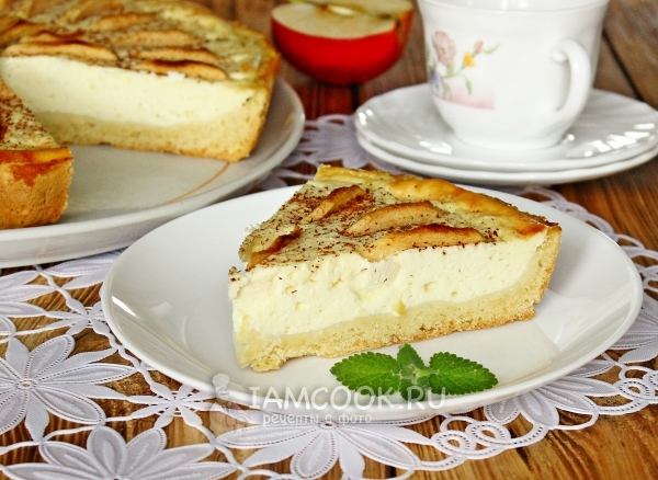 Рецепт песочного пирога с творогом