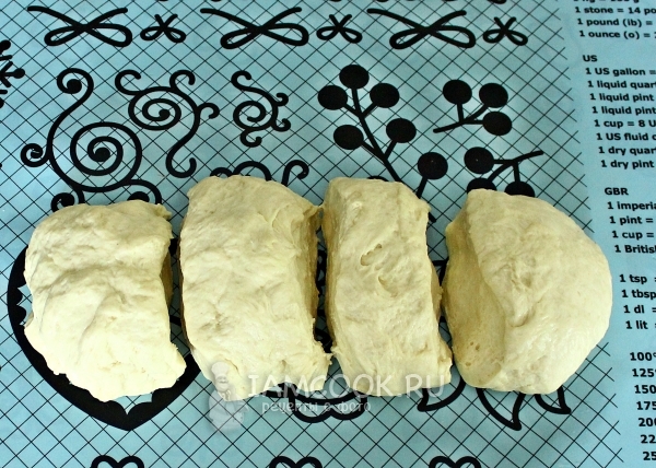 Разделить тесто на части