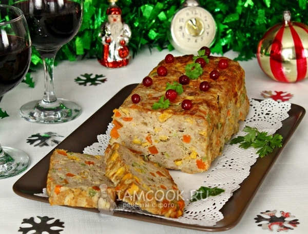 Фото мясного рулета «Конфетти»