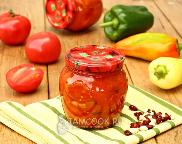 Фото лечо с фасолью на зиму