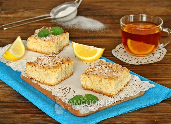 Фото постного лимонного пирога
